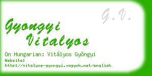 gyongyi vitalyos business card