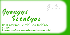 gyongyi vitalyos business card